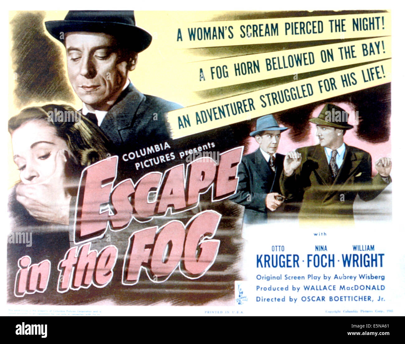 Entfliehen Sie dem Nebel, Nina Foch, Konstantin Shayne, William Wright, 1945 Stockfoto