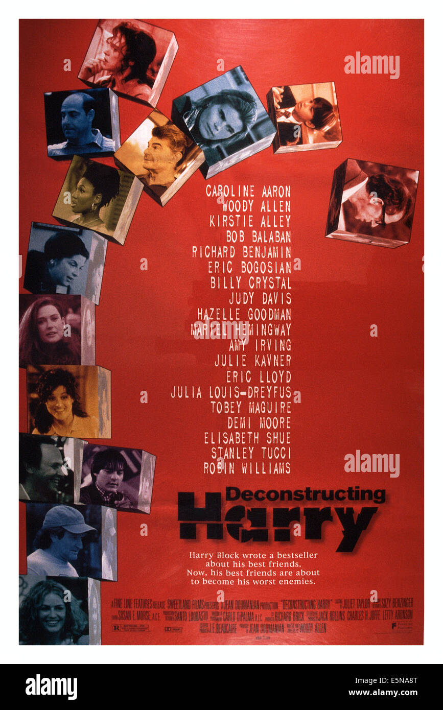 DECONSTRUCTING HARRY, von links unten nach oben: Elisabeth Shue, Robin Williams, Billy Crystal (links), Tobey Maguire, Julia Stockfoto