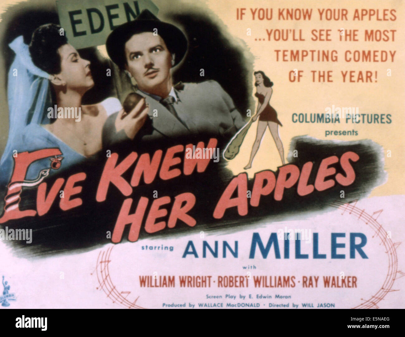Eva wusste ihre Äpfel, Ann Miller, William Wright, 1945 Stockfoto