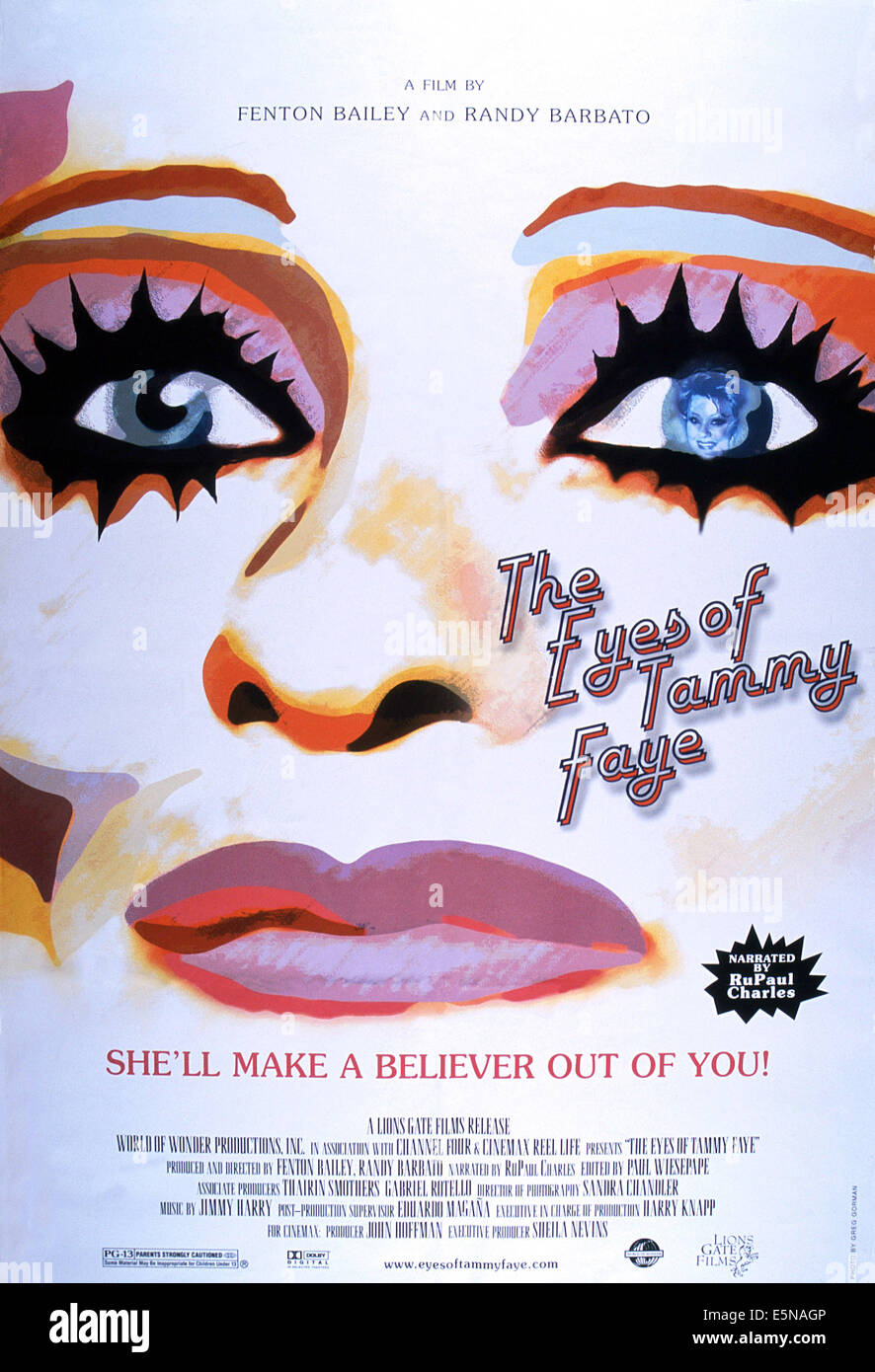 DIE Augen von TAMMY FAYE, Plakat, Bakker, 2000. © Lions Gate Films / Courtesy: Everett Collection Stockfoto