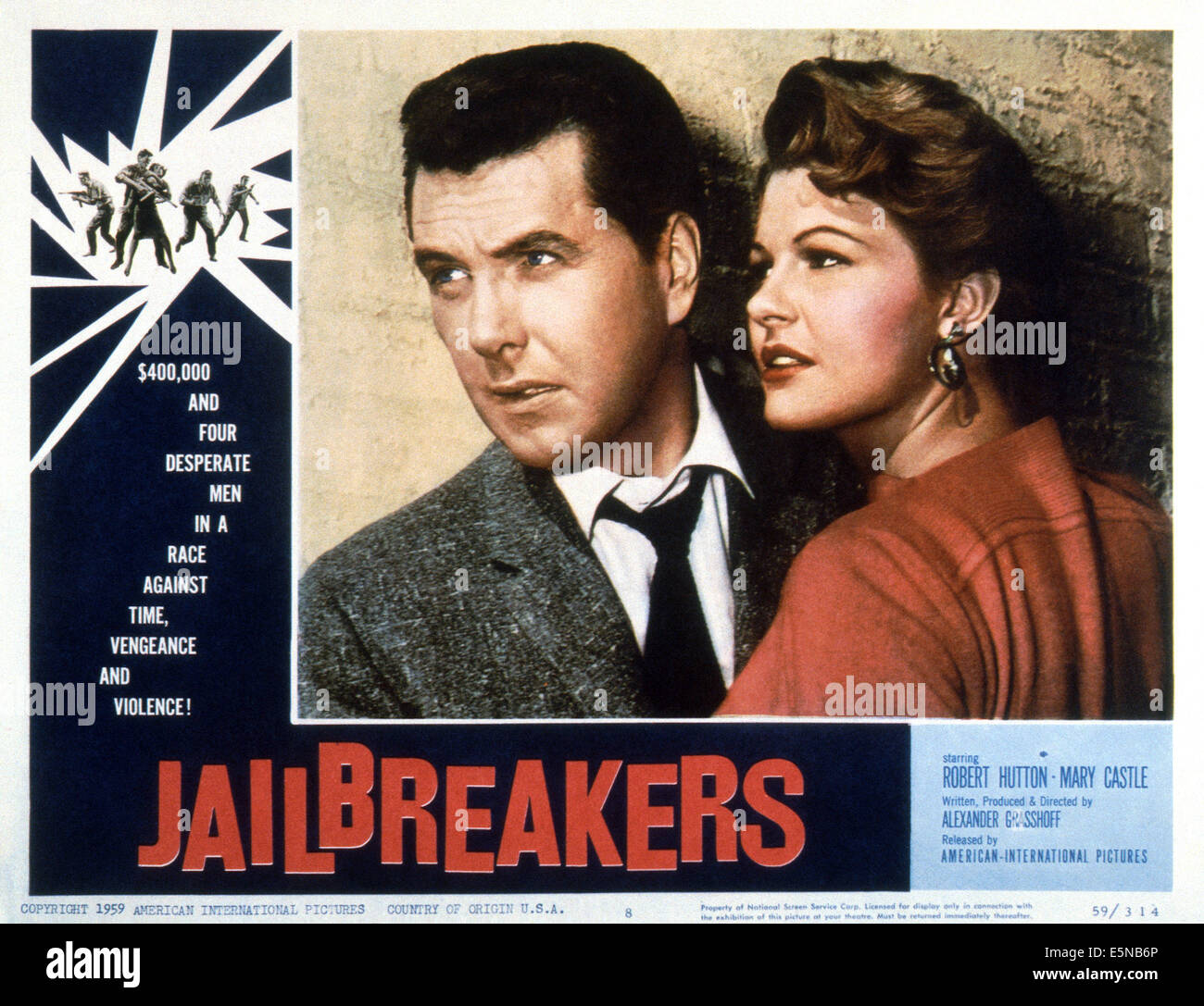 JAILBREAKERS, von links: Robert Hutton, Mary Castle, 1960 Stockfoto