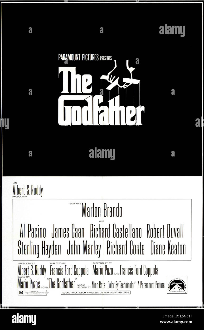 DER Pate, Plakatkunst, 1972 Stockfoto