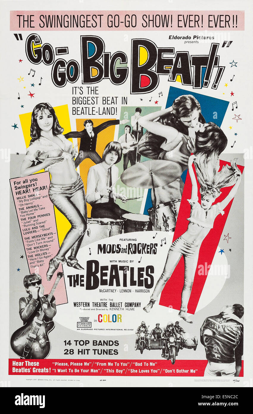 Go-Go BIG BEAT, US-Plakat, 1965 Stockfoto