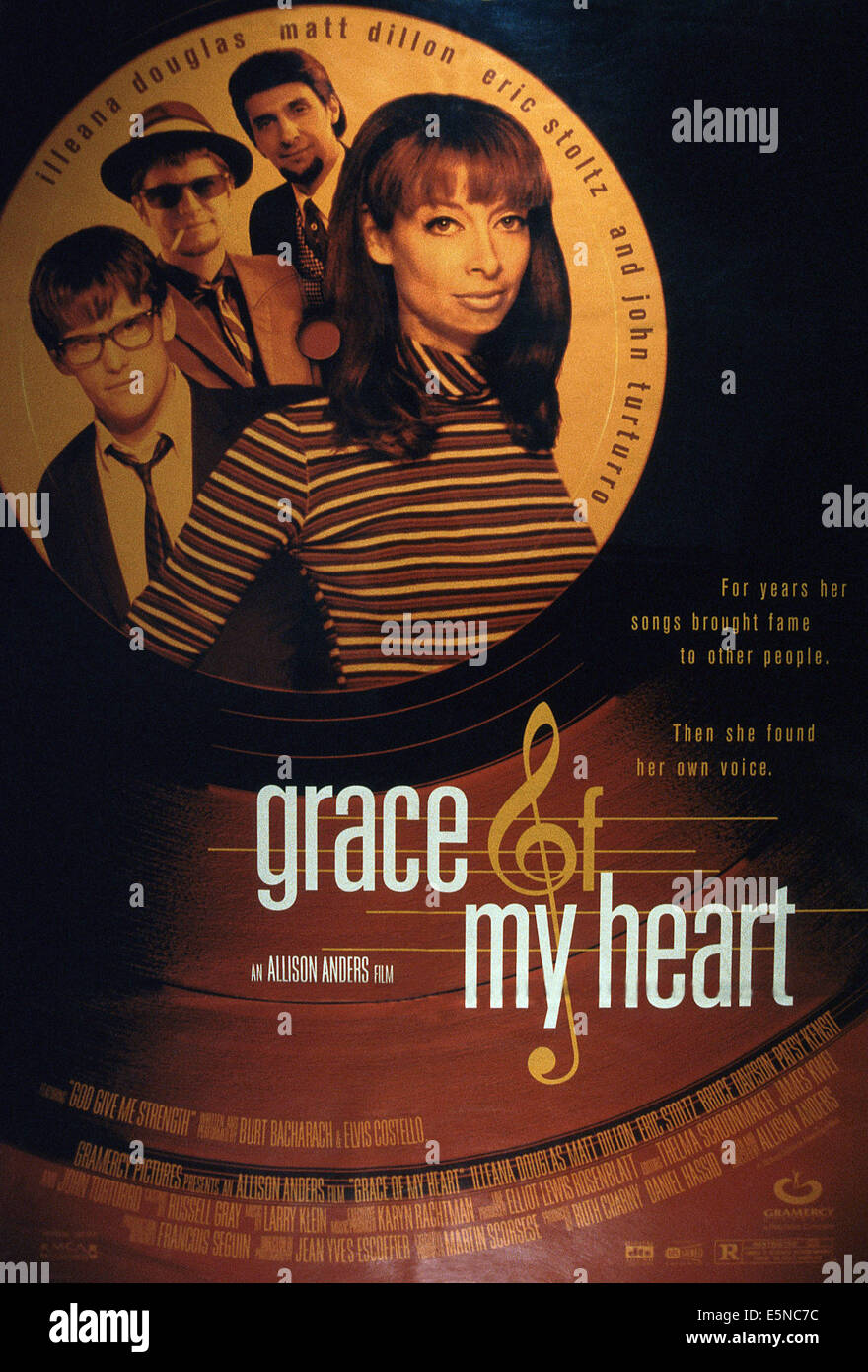GRACE OF MY HEART, von links: Matt Dillon, Eric Stoltz, John Turturro, Illeana Douglas (vorne), 1996, © Gramercy Stockfoto