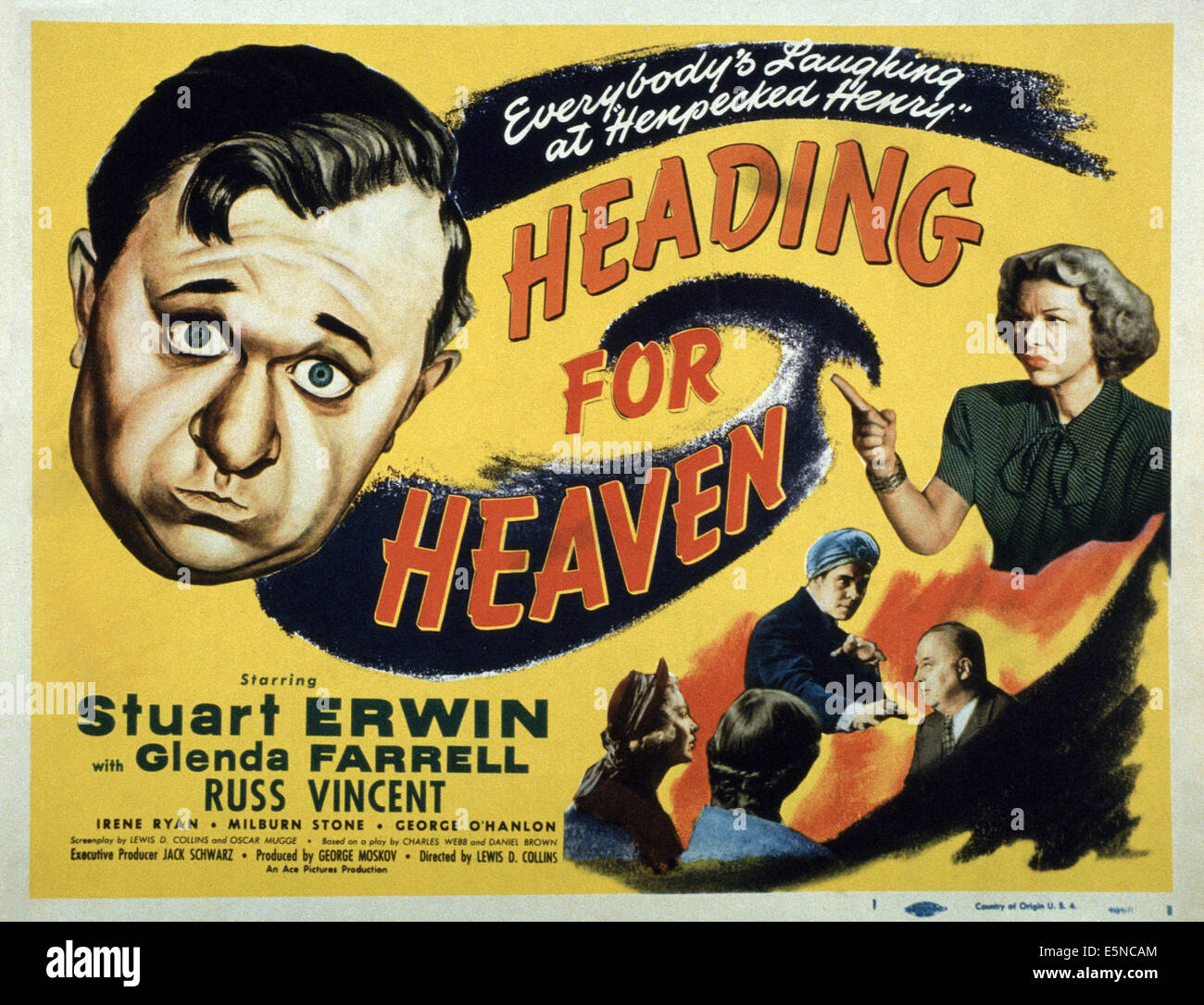 HEADING FOR HEAVEN, oben von links: Stuart Erwin, Glenda Farrell, 1947 Stockfoto