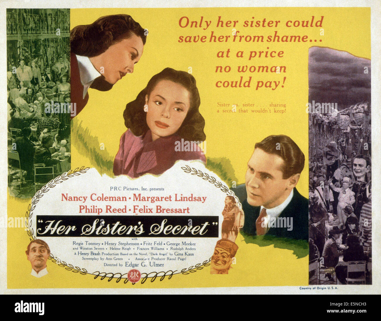 Ihre Schwester Geheimnis, von links: Margaret Lindsay, Nancy Coleman, Phillip Reed, 1946 Stockfoto