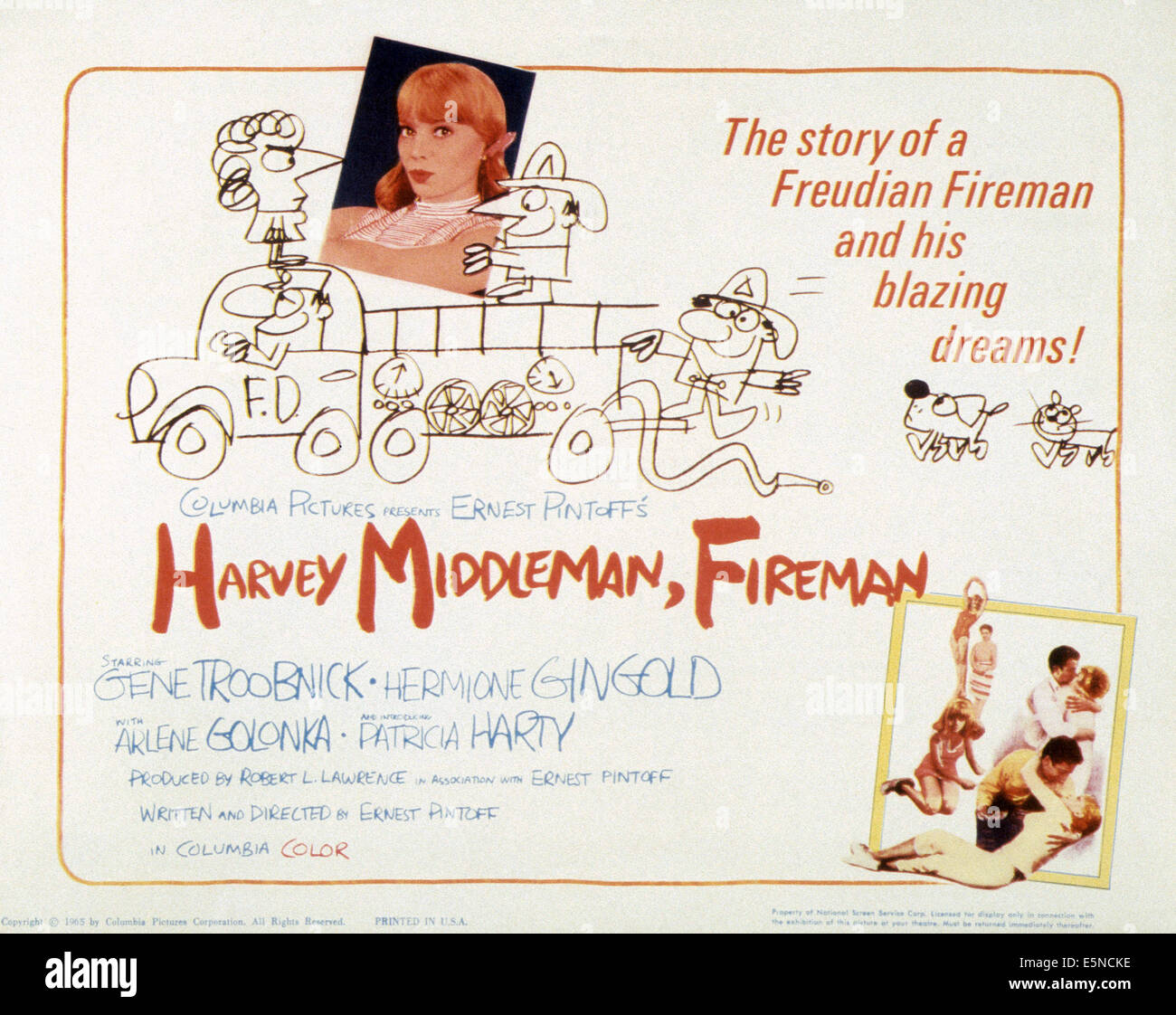 HARVEY MIDDLEMAN, FIREMAN, Patricia Harty (oben), 1965 Stockfoto
