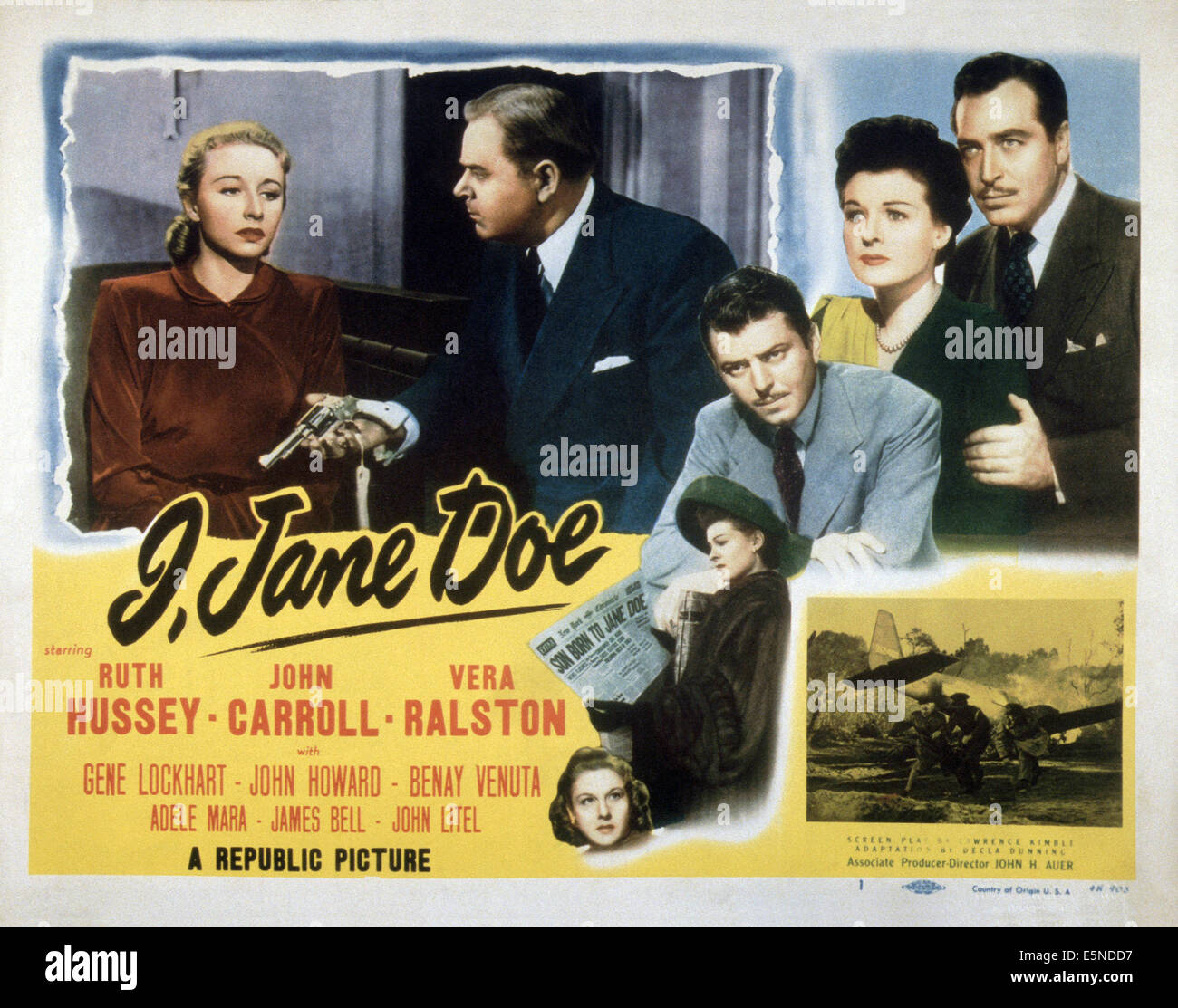 Ich, JANE DOE, oben von links: Vera Ralston, Gene Lockhart, John Carroll, Ruth Hussey, John Howard, 1948 Stockfoto