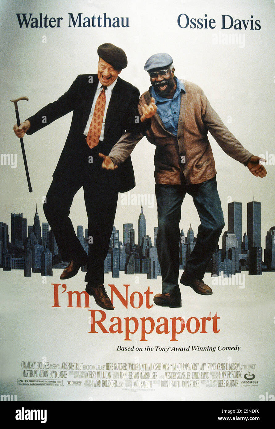 Ich bin nicht RAPPAPORT, von links: Walter Matthau, Ossie Davis, 1996, © Gramercy Bilder/Courtesy Everett Collection Stockfoto