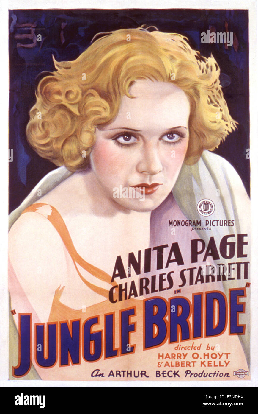 Dschungel Braut, Anita Page, 1933 Stockfoto