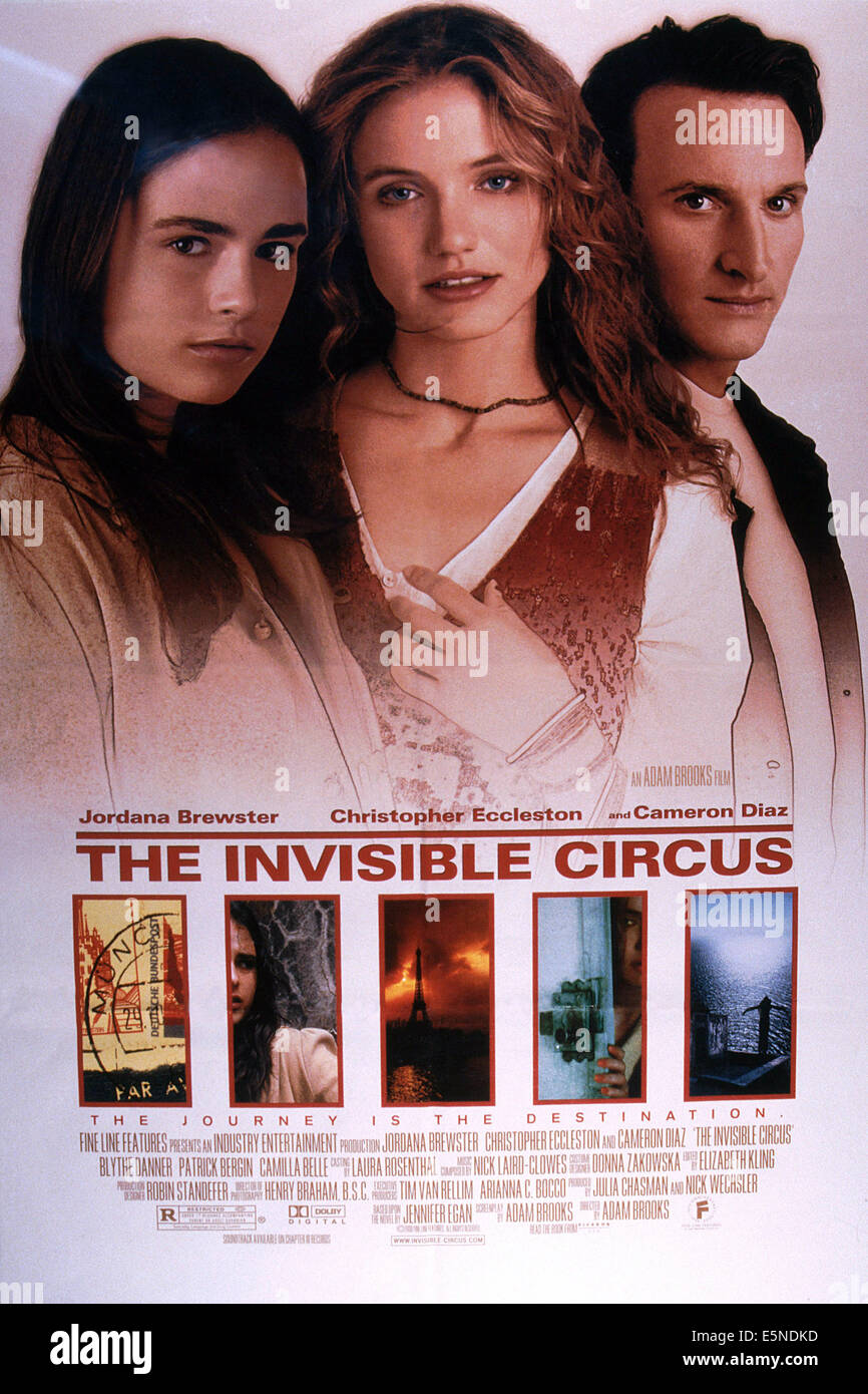INVISIBLE CIRCUS, von links: Jordana Brewster, Cameron Diaz, Chrisopher Eccleston, 1999. © Fine Line/Courtesy Everett Stockfoto