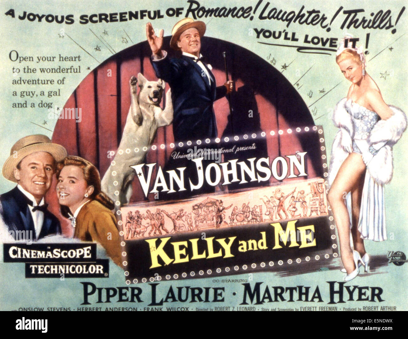 KELLY und ME, Van Johnson, Piper Laurie, Martha Hyer, 1957 Stockfoto