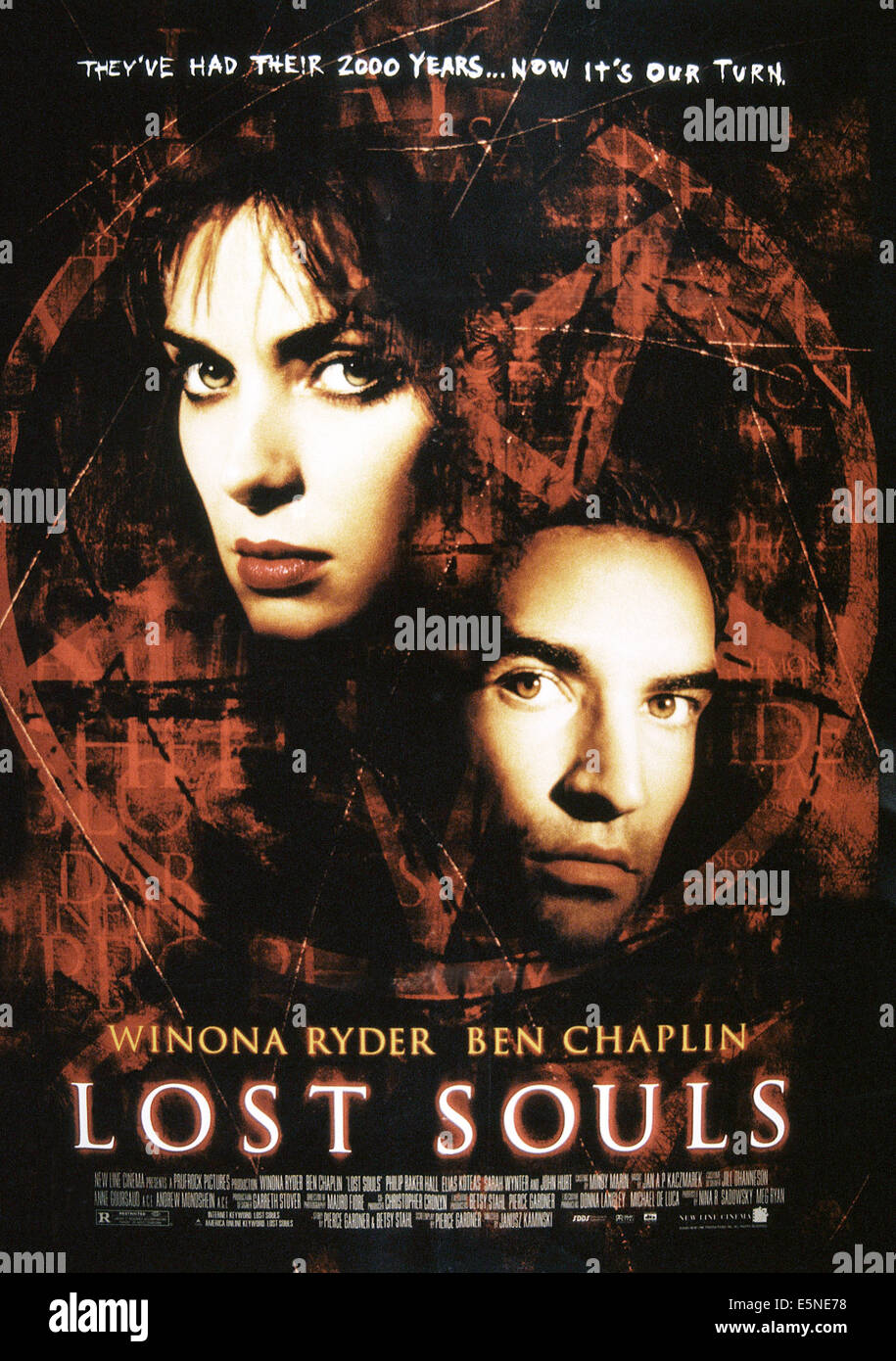 LOST SOULS, von links: Winona Ryder, Ben Chaplin, 2000, © New Line/Courtesy Everett Collection Stockfoto