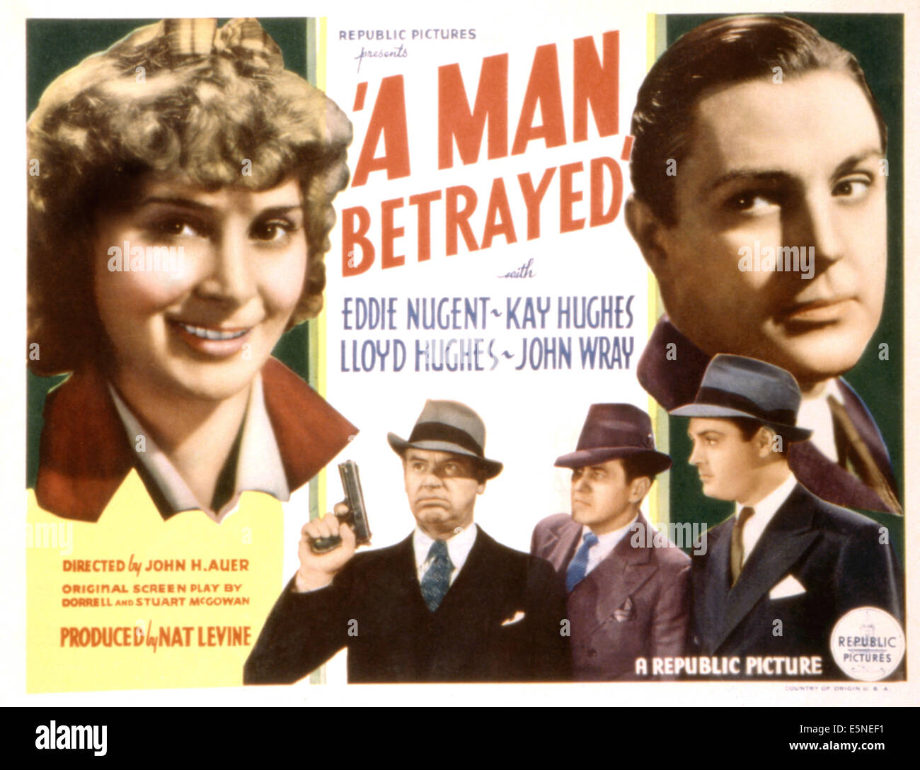 Ein Mann verraten, Kay Hughes, John Wray, Lloyd Hughes, Eddie Nugent, 1936 Stockfoto