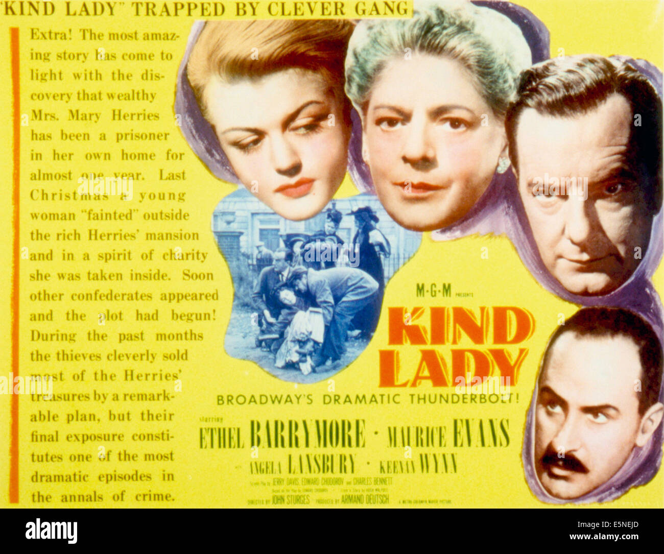 Art-LADY, Angela Lansbury, Ethel Barrymore, Maurice Evans, Keenan Wynn, 1951 Stockfoto