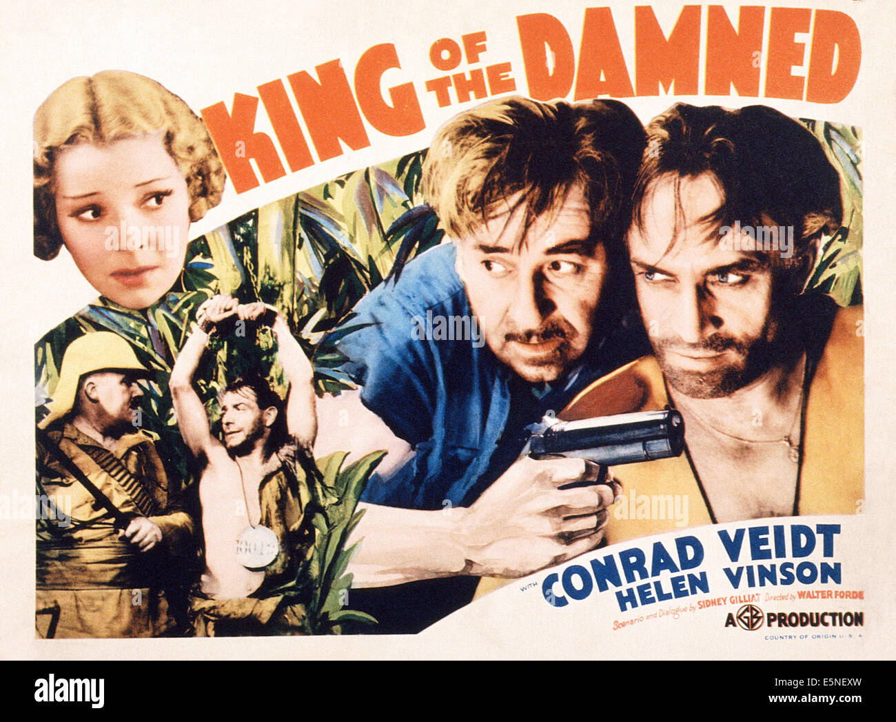 KING OF THE DAMNED, Helen Vinson (oben), den Kopf von links: Noah Beery, Conrad Veidt, unten von links: Cecil Ramage Stockfoto