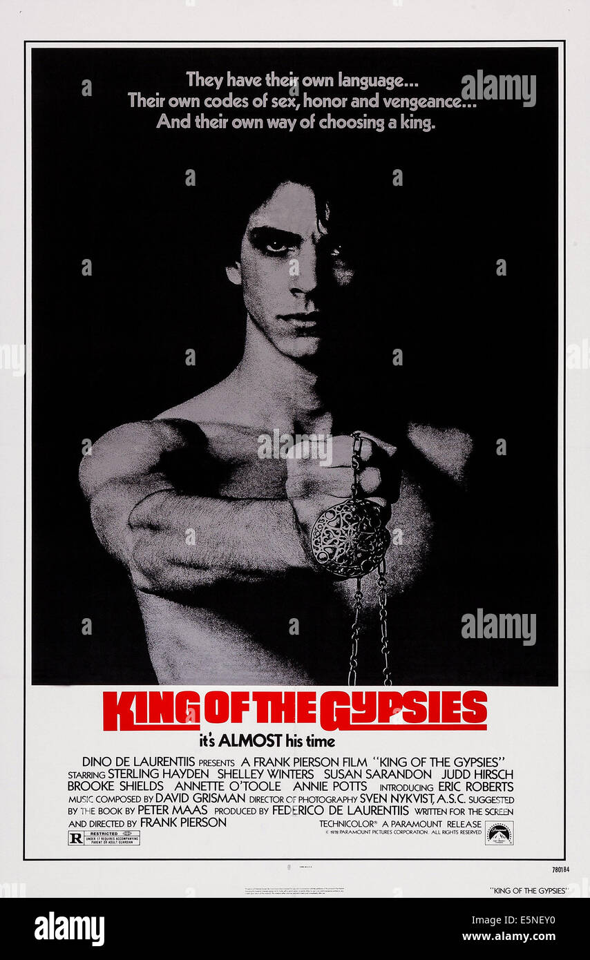 KING OF THE GYPSIES, US Plakatkunst, Eric Roberts, 1978, © Paramount/Courtesy Everett Collection Stockfoto