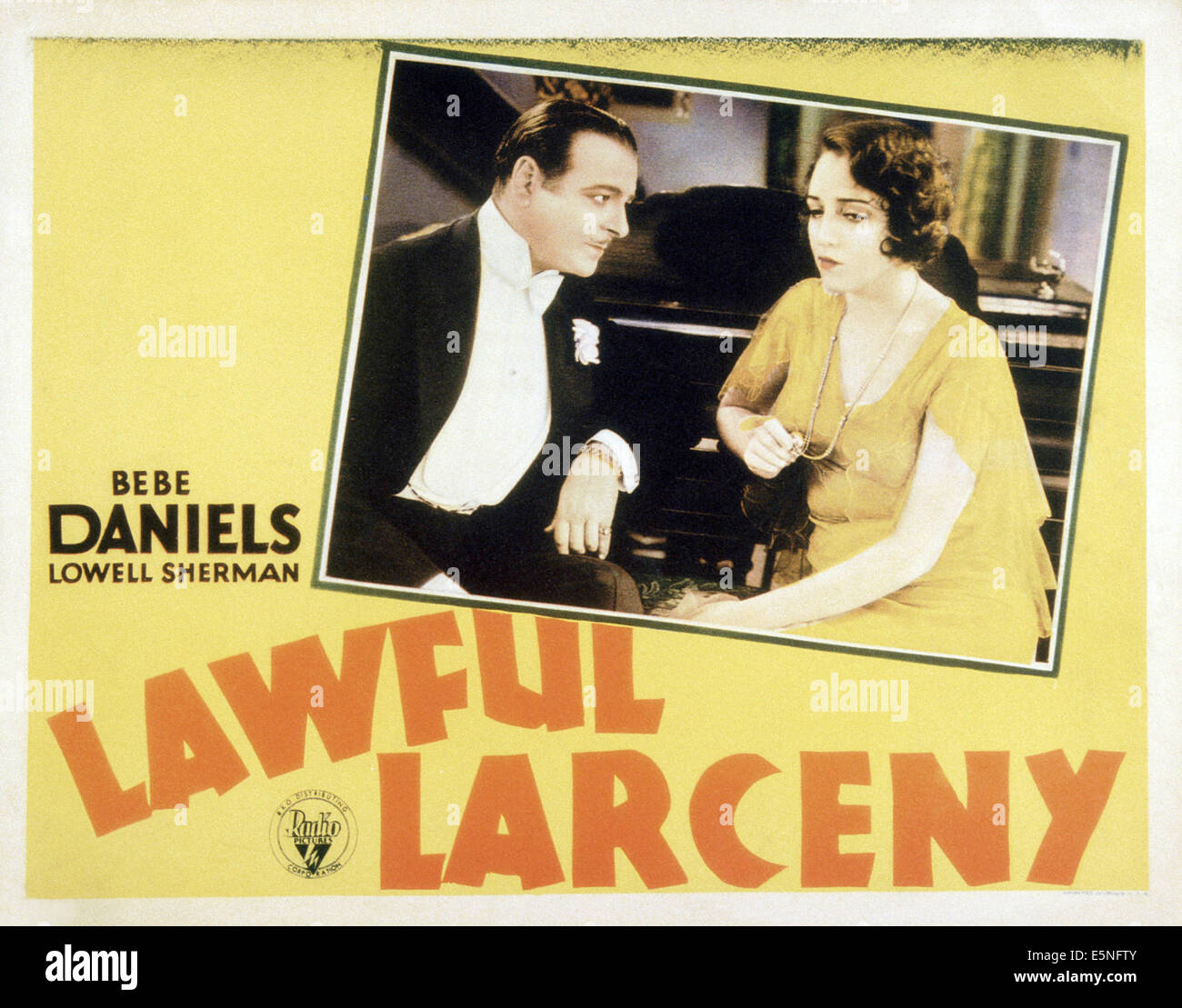 RECHTMÄßIGE LARCENY, von links: Lowell Sherman, Bebe Daniels, 1930 Stockfoto