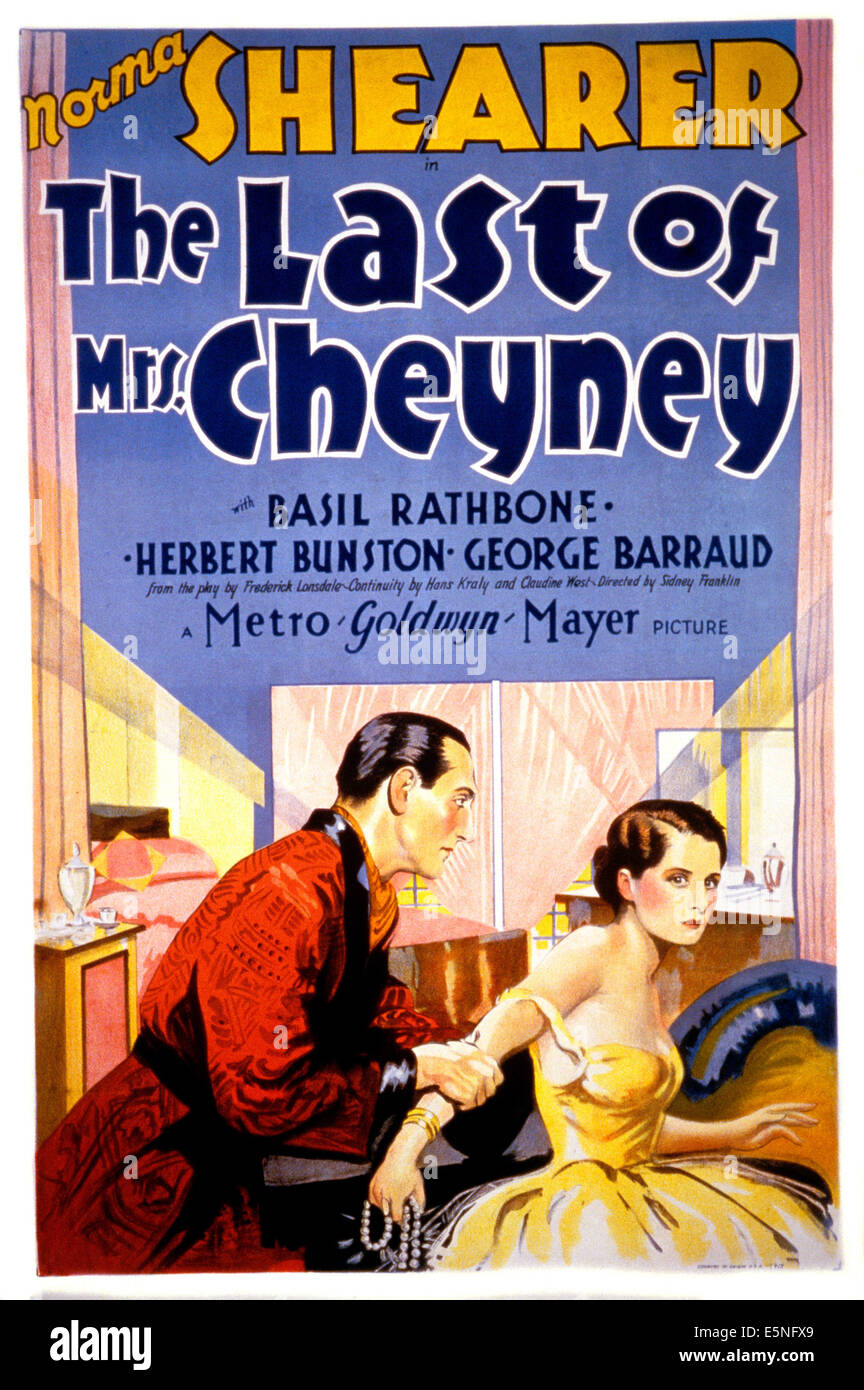DIE letzte Frau CHEYNEY, Basil Rathbone, Norma Shearer, 1929 Stockfoto