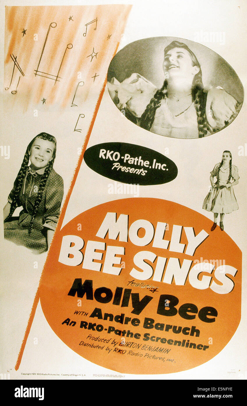 MOLLY BEE singt, Molly Bee, 1953 Stockfoto