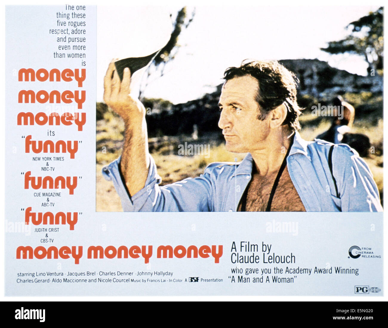 MONEY MONEY MONEY (aka l ' Aventure, c ' est l ' Aventure), Lino Ventura, 1972 Stockfoto