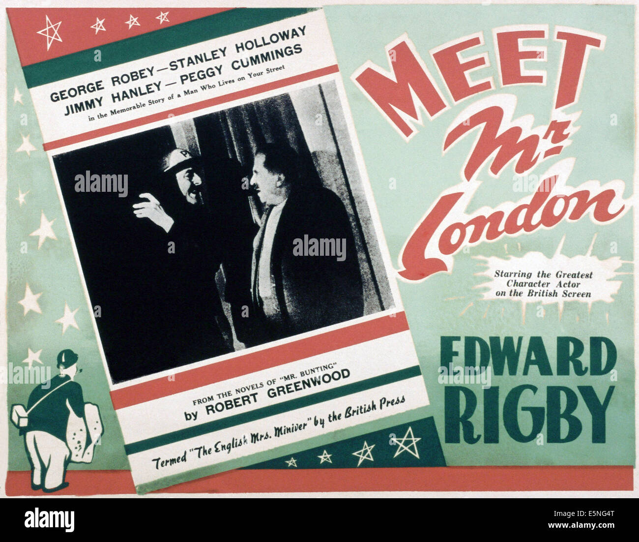 Treffen Sie Mr LONDON, (aka SALUTE JOHN CITIZEN), von links: Stanley Holloway, Edward Rigby, 1942 Stockfoto