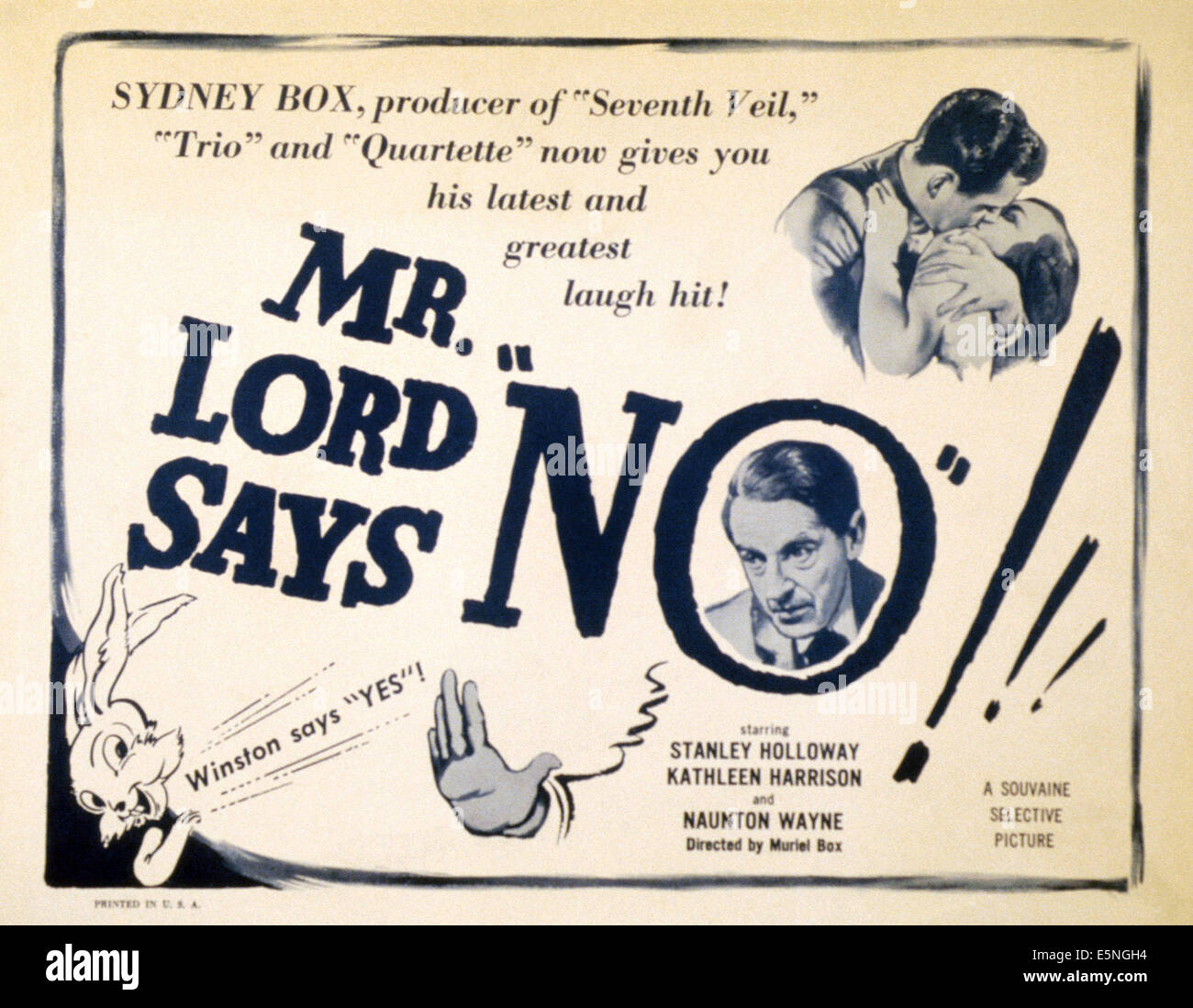 Mr Herrn sagt Nein, (aka THE HAPPY FAMILY), Stanley Holloway (unten), 1952 Stockfoto