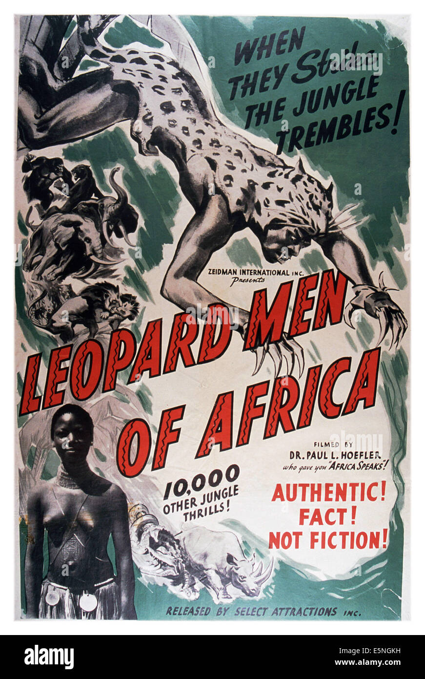LEOPARD Männer von Afrika, US-Plakat, 1940 Stockfoto