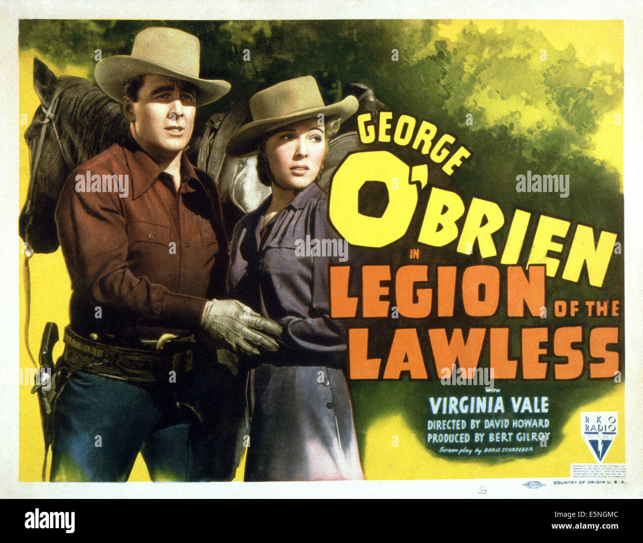 LEGION OF THE LAWLESS, von links: George O'Brien, Virginia Vale, 1940 Stockfoto