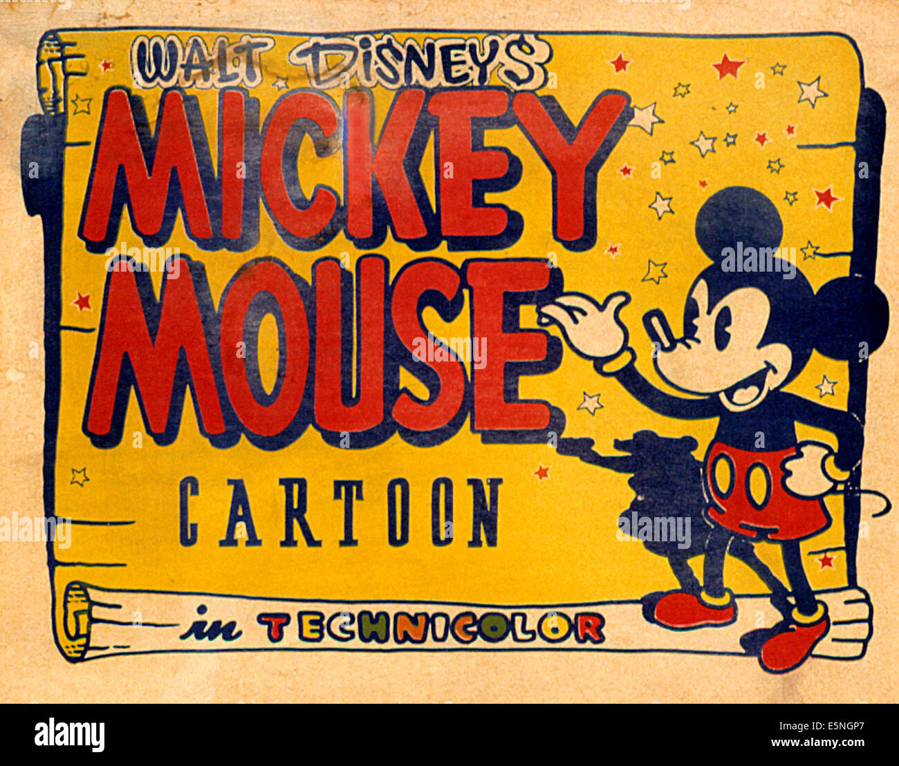 MICKEY Maus CARTOONS, Disney Animation, 1933 Stockfoto