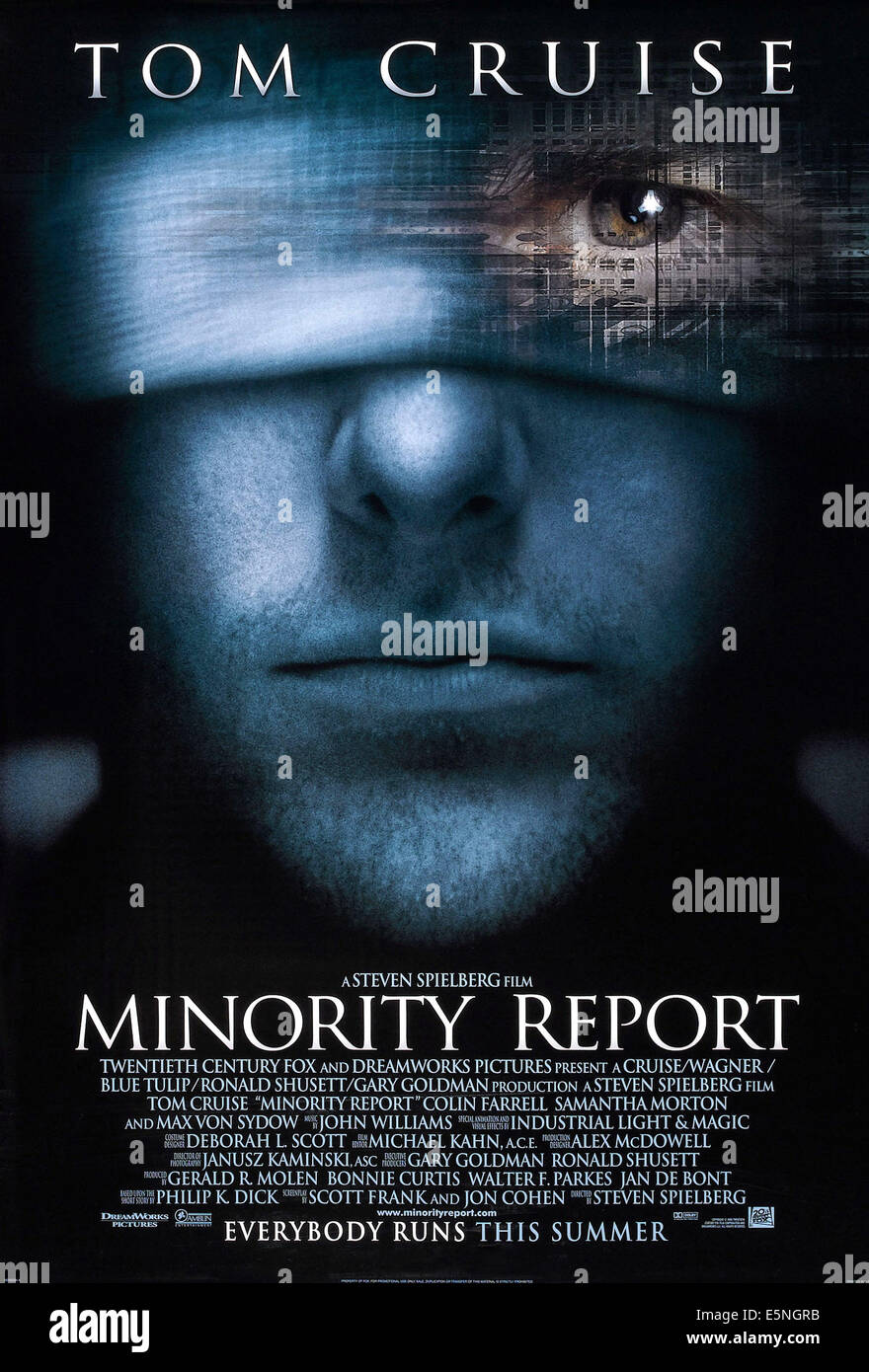 Minderheit Bericht, US voraus Plakatkunst, Tom Cruise, 2002, TM & Copyright © 20th Century Fox Film Corp./Courtesy Everett Stockfoto