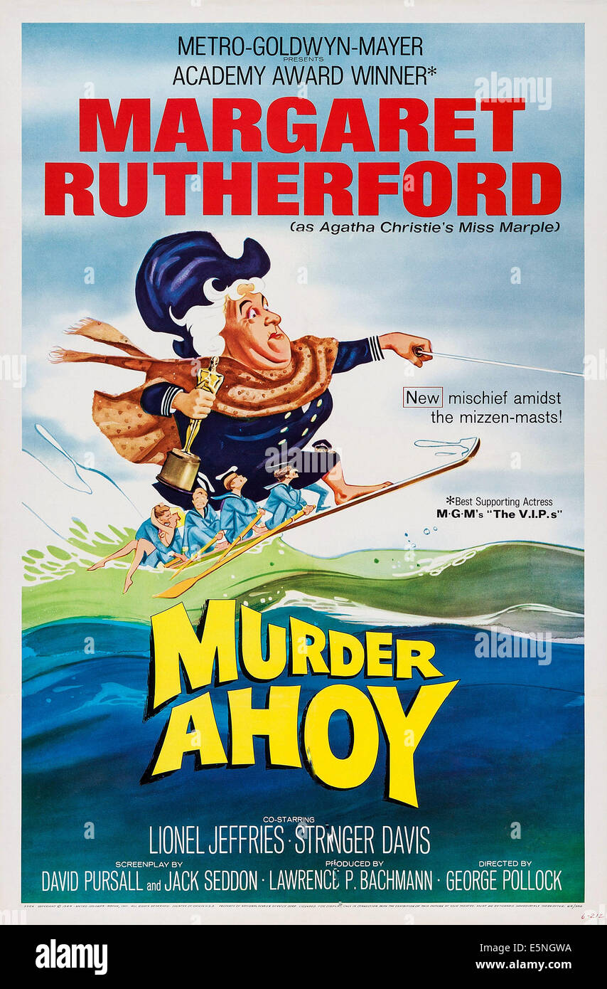 MURDER AHOY, US Plakatkunst, Margaret Rutherford, 1964 Stockfoto