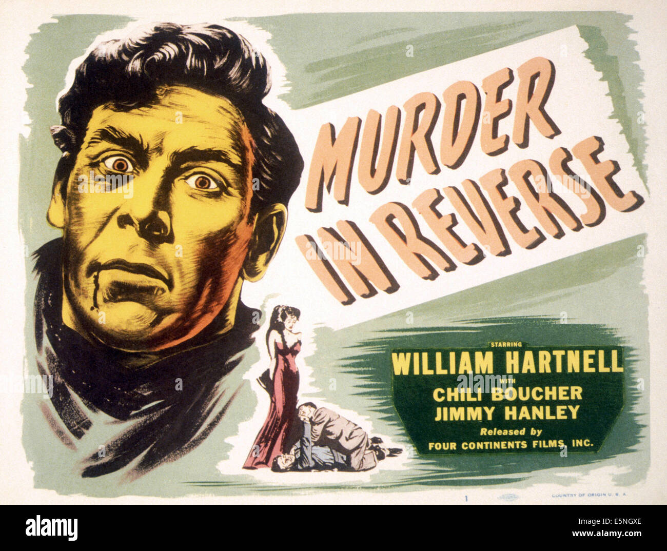 Mord IN umgekehrter Richtung, (aka Abfrage), US-Plakat, William Hartnell, 1945 Stockfoto