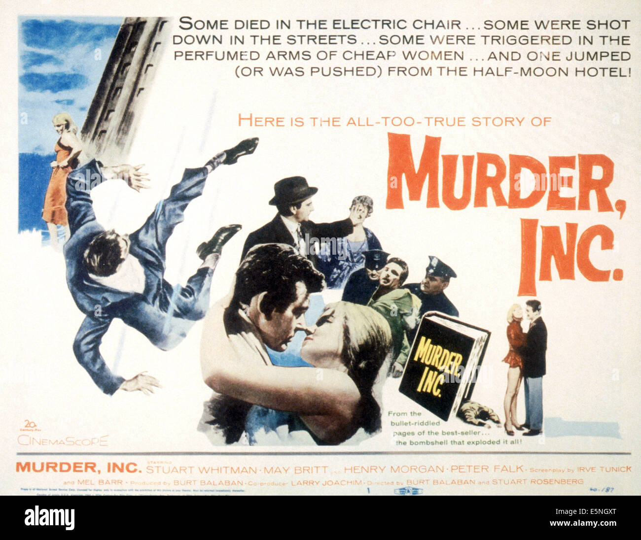 MURDER, INC., USA Poster, vorne v.l. Stuart Whitman, kann Britt, Peter