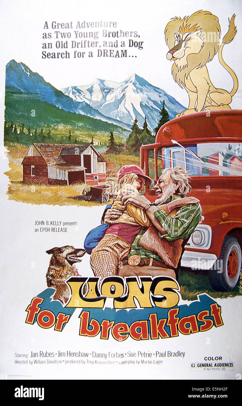 Löwen für Frühstück, Jan Rubes (rechts), 1975 Stockfoto