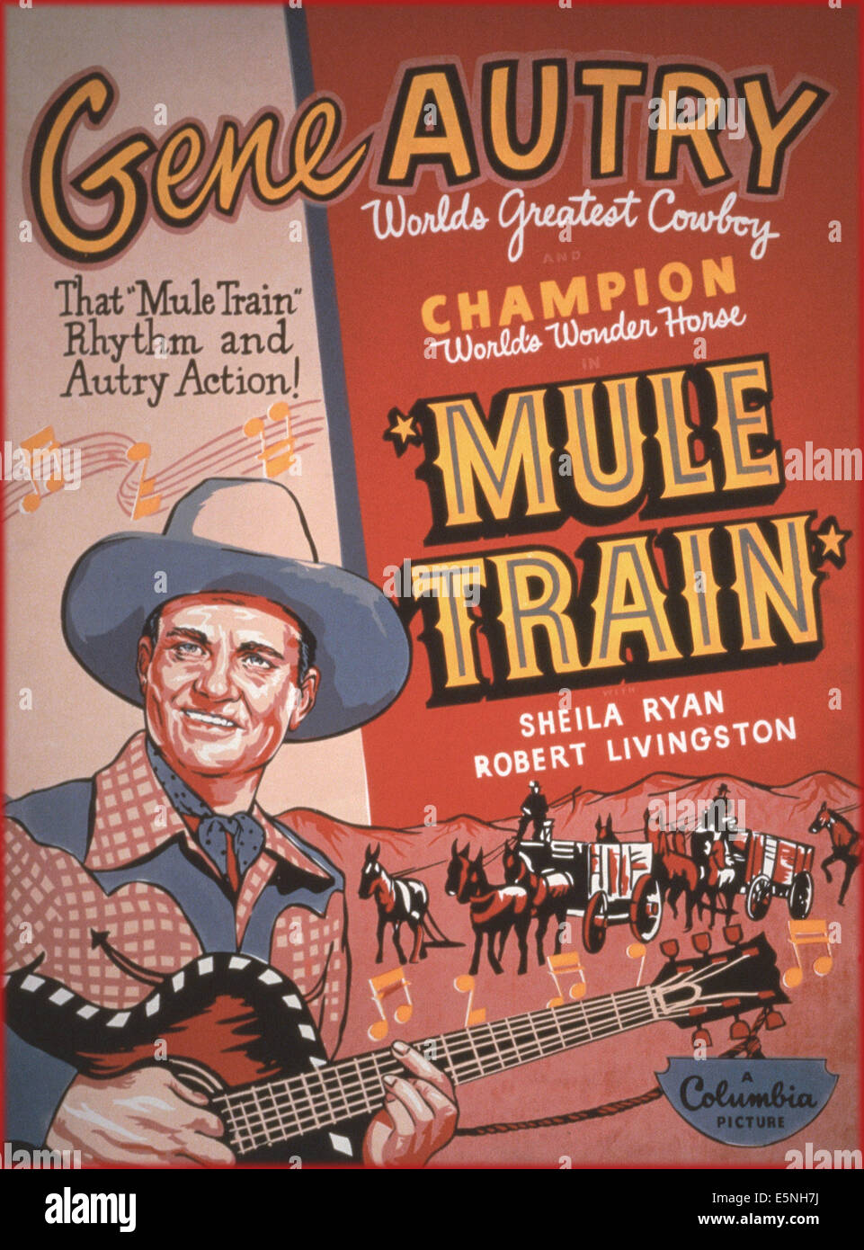 Maultier Zug, US-Plakat, Gene Autry, 1950 Stockfoto