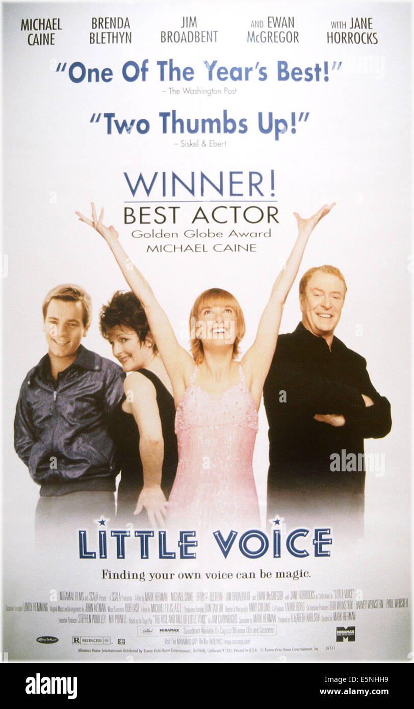 LITTLE VOICE, von links: Ewan McGregor, Brenda Blethyn, Jane Horrocks, Michael Caine, 1998, © Miramax/Courtesy Everett Stockfoto