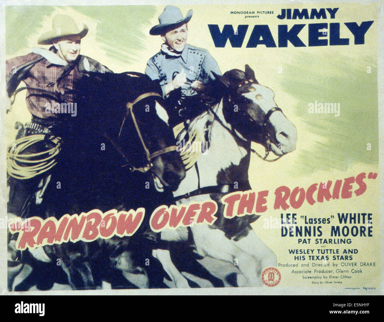 RAINBOW OVER THE ROCKIES, US-Plakat, von links: Lee "Mädels" White, Jimmy Wakely, 1947 Stockfoto