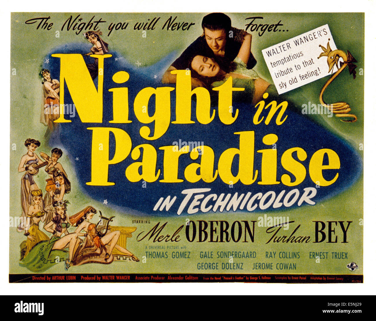 Eine Nacht im Paradies, Merle Oberon, Turhan Bey, 1946 Stockfoto