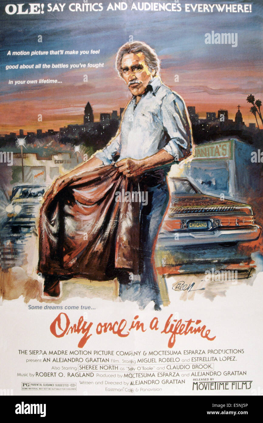 NUR einmal im Leben, US-Plakat, Miguel Robelo, 1979, © Movietime Filme/Courtesy Everett Collection Stockfoto