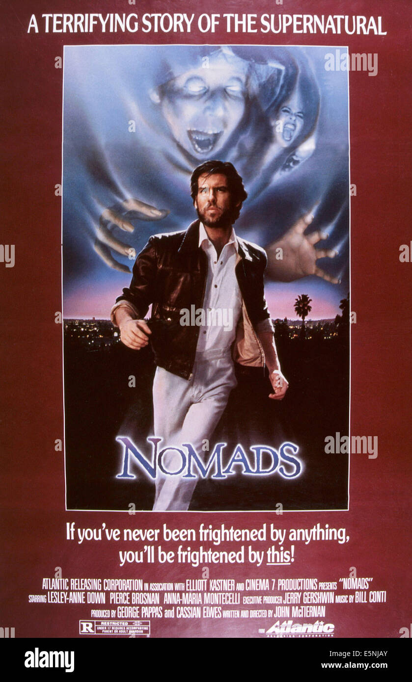 Nomaden, US-Poster, Pierce Brosnan, 1986, © Atlantic Releasing/Courtesy Everett Collection Stockfoto