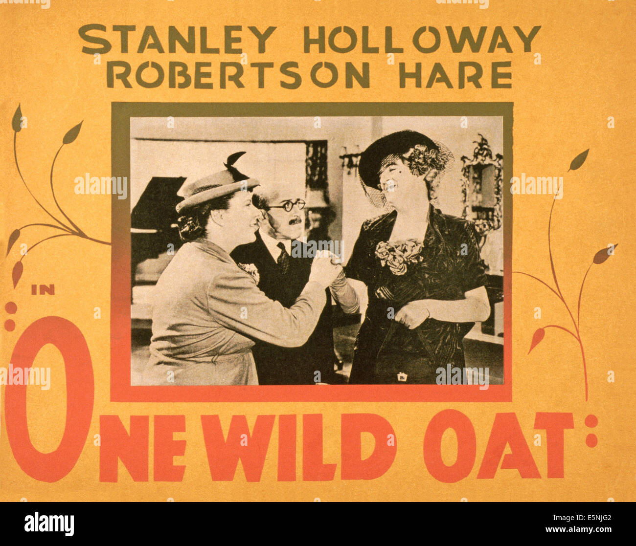 EIN WILD OAT, US Lobbycard, Robertson Hare (Mitte), Stanley Holloway (rechts), 1951 Stockfoto