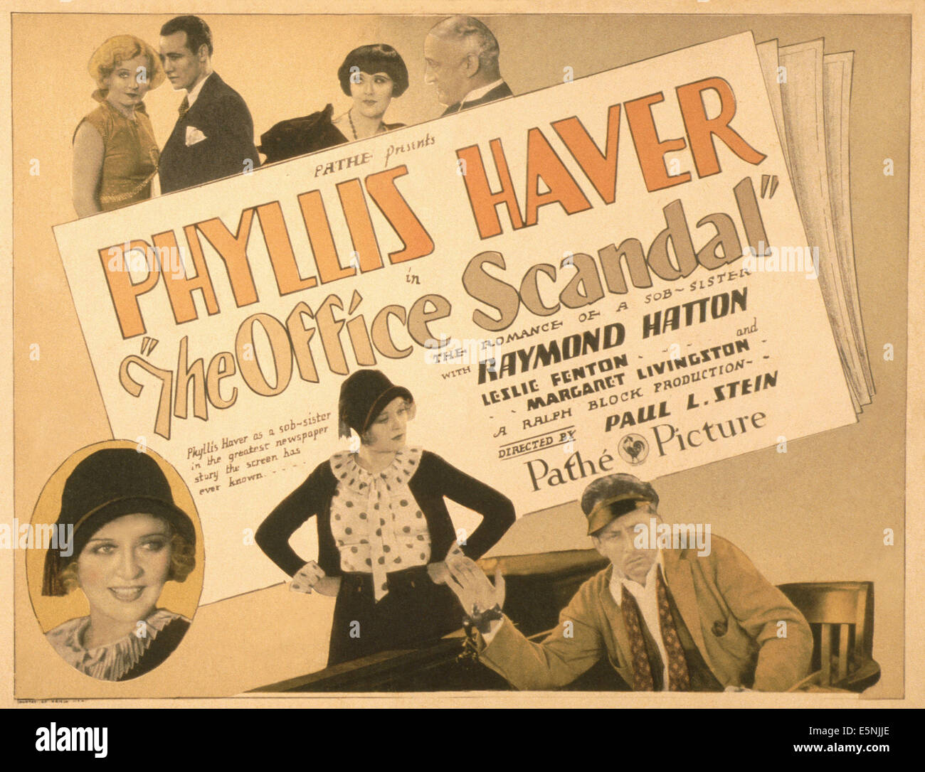 Das OFFICE-Skandal, US-Plakat, oben von links: Phyllis Haver, Leslie Fenton, Margaret Livingston, unten von links: Phyllis Stockfoto