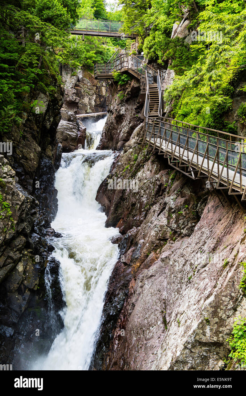 Lake Placid, New York USA. High Falls Schlucht. Adirondack State Park Stockfoto