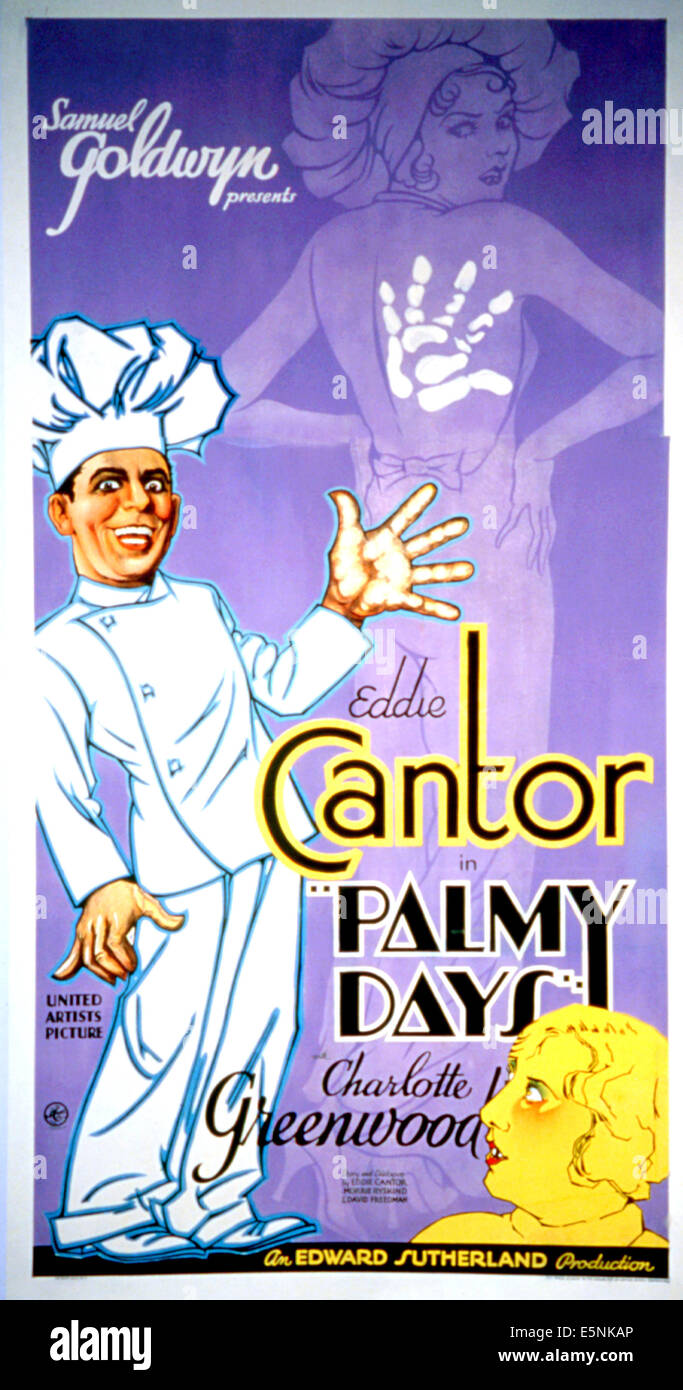 PALMY DAYS, Eddie Cantor, Charlotte Greenwood, 1931 Stockfoto