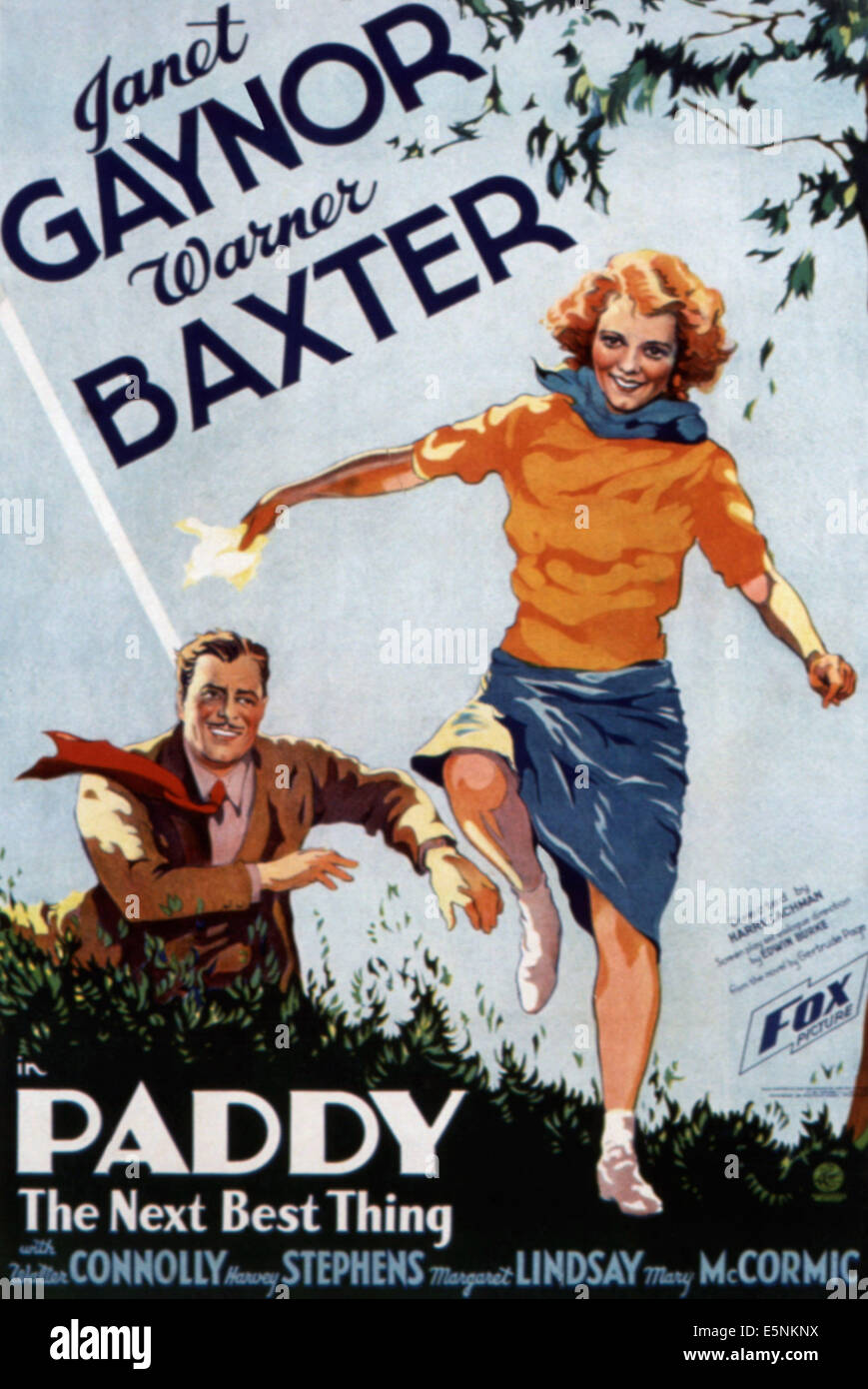 PADDY, THE NEXT BEST THING, Warner Baxter, Janet Gaynor, 1933, TM und Copyright © 20. Century Fox Film Corp. Alle Rechte Stockfoto
