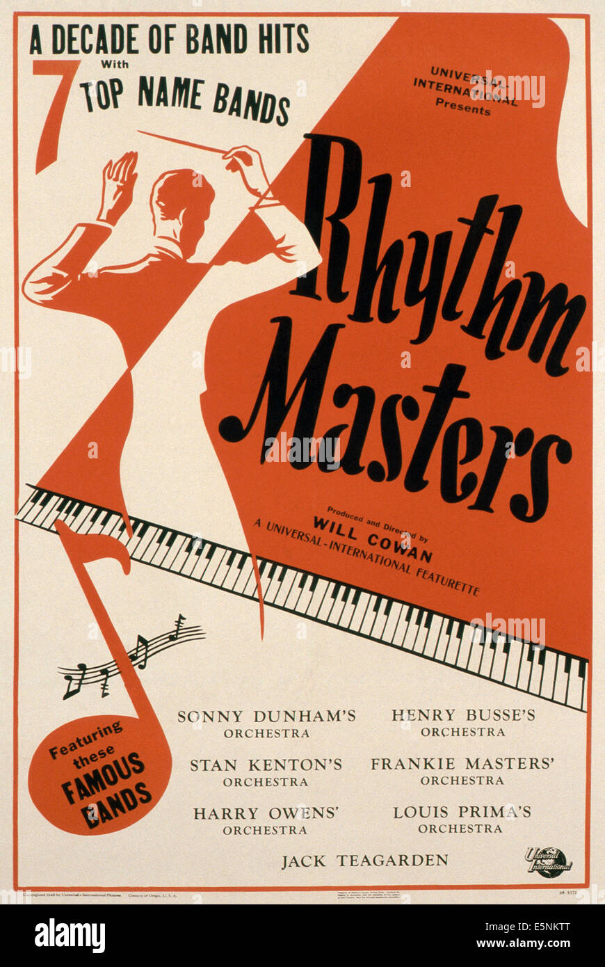Rhythmus-Meister, US-Plakatkunst, 1949 Stockfoto