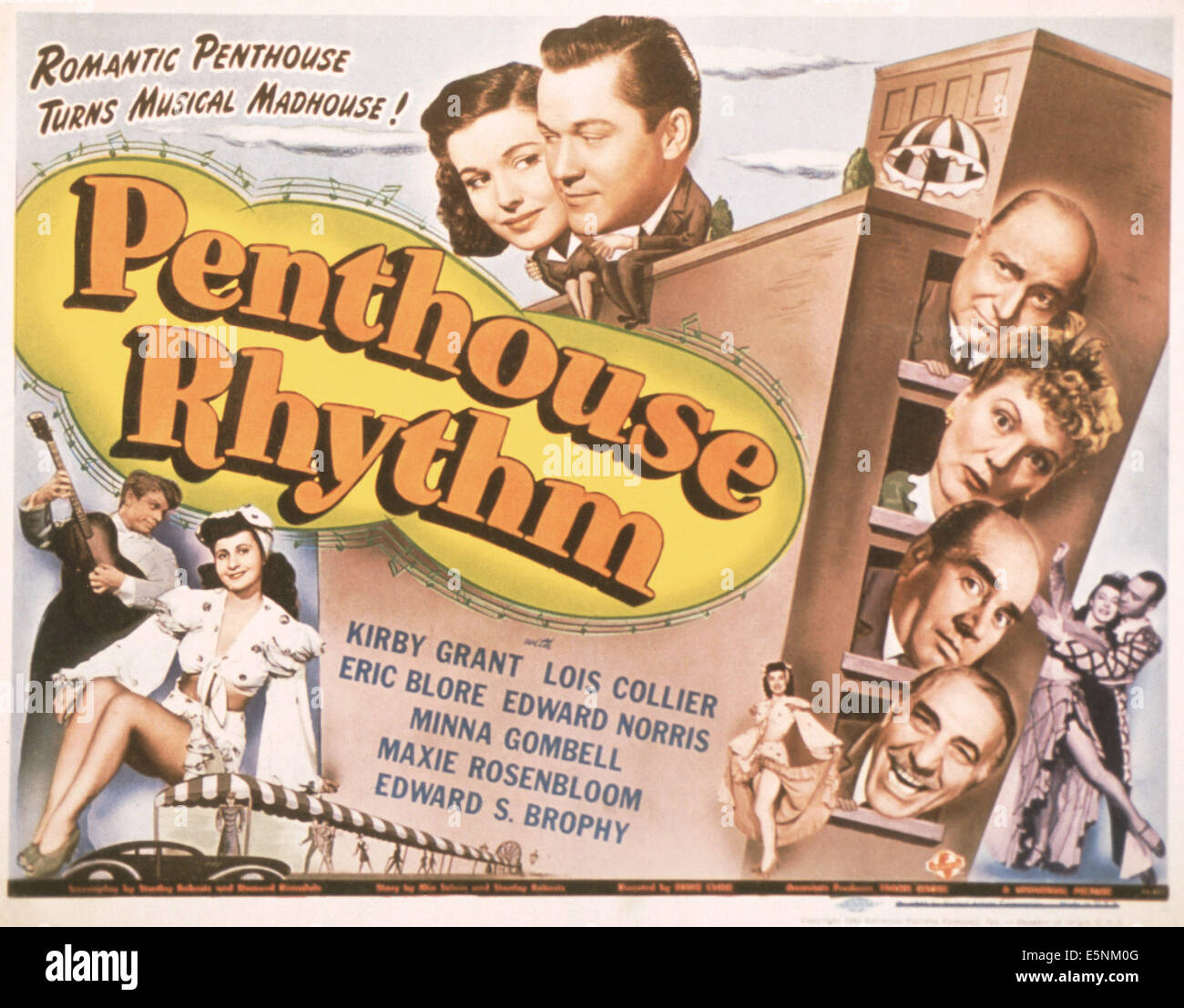 PENTHOUSE-Rhythmus, US-Plakat, oben von links: Lois Collier, Kirby Grant, rechts von oben: Eric Blore, Minna Gombell, Edward Stockfoto