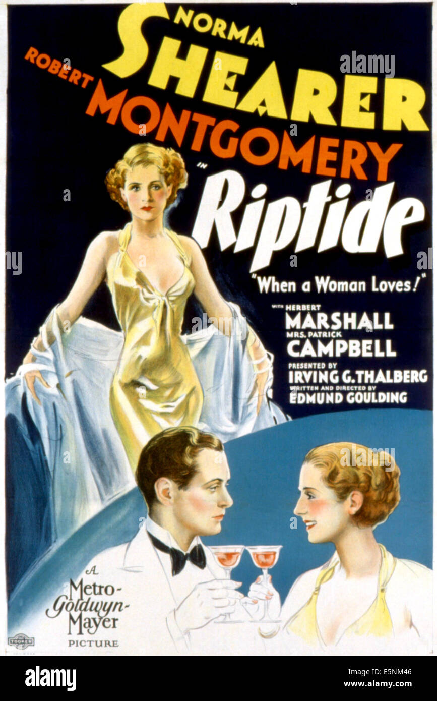 RIPTIDE, Robert Montgomery, Norma Shearer, 1934 Stockfoto