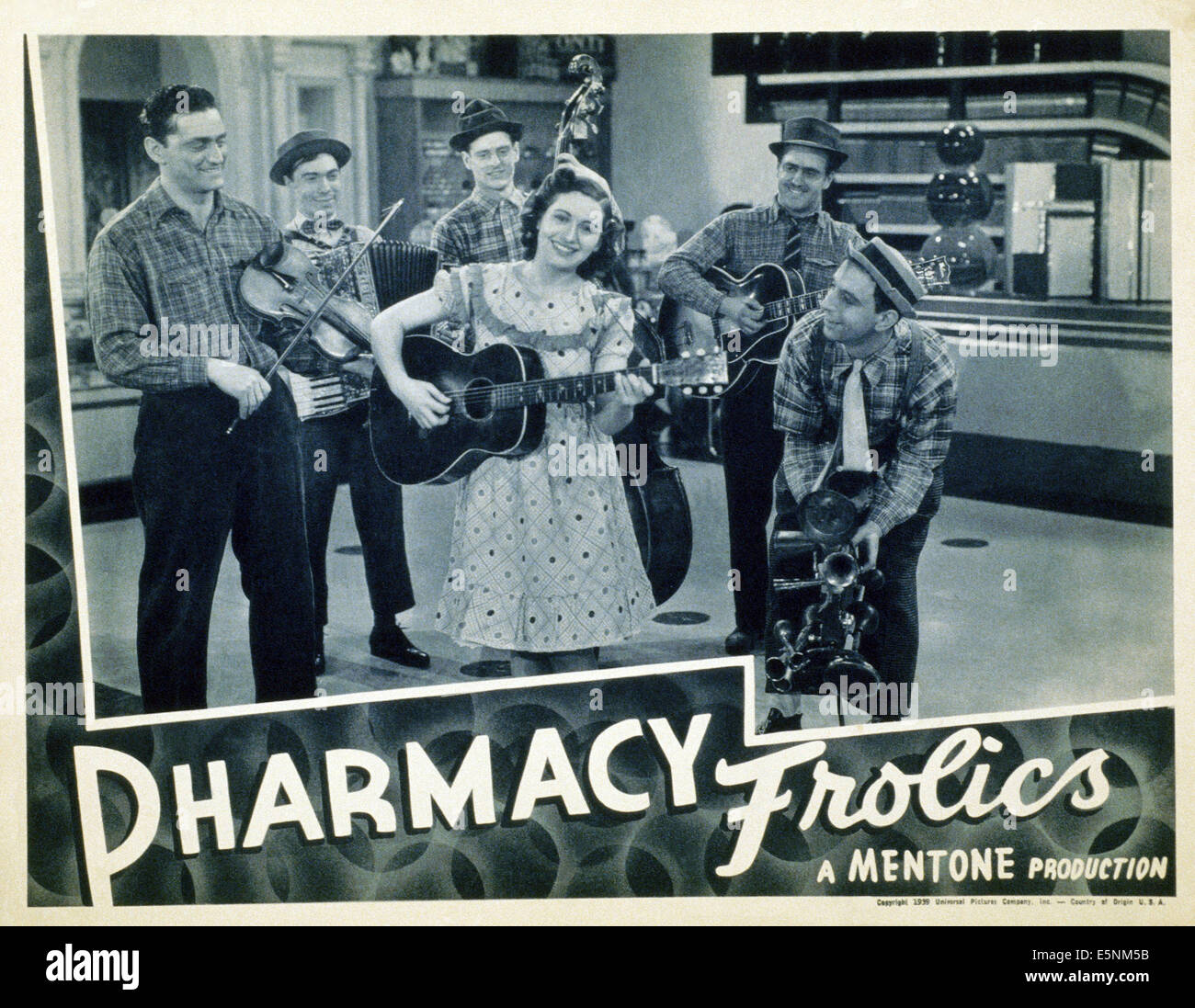 Apotheke FROLICS, US Lobbycard, Ruth Frazee (vorne), 1939 Stockfoto